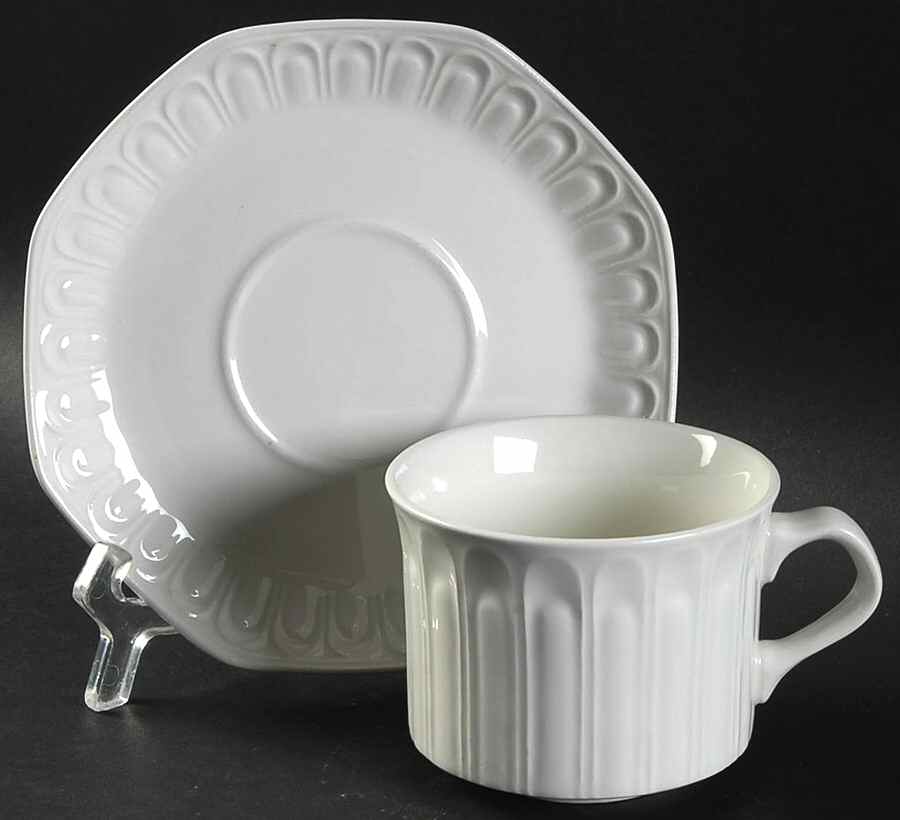 Acanthus Flat Cup & Saucer Set by Pontesa-1