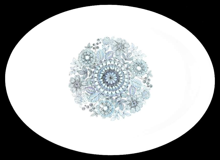 Toledo 14" Oval Serving Platter by Pontesa-1
