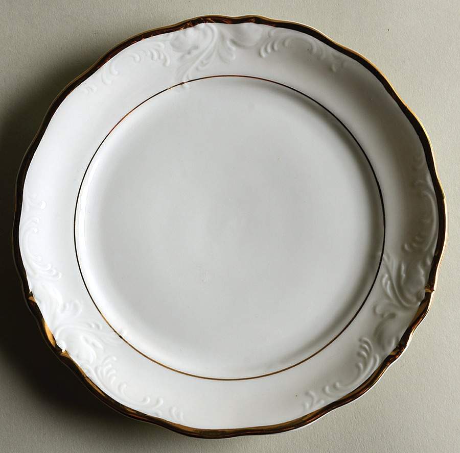 Golden Elegance Salad Plate by Poland-1
