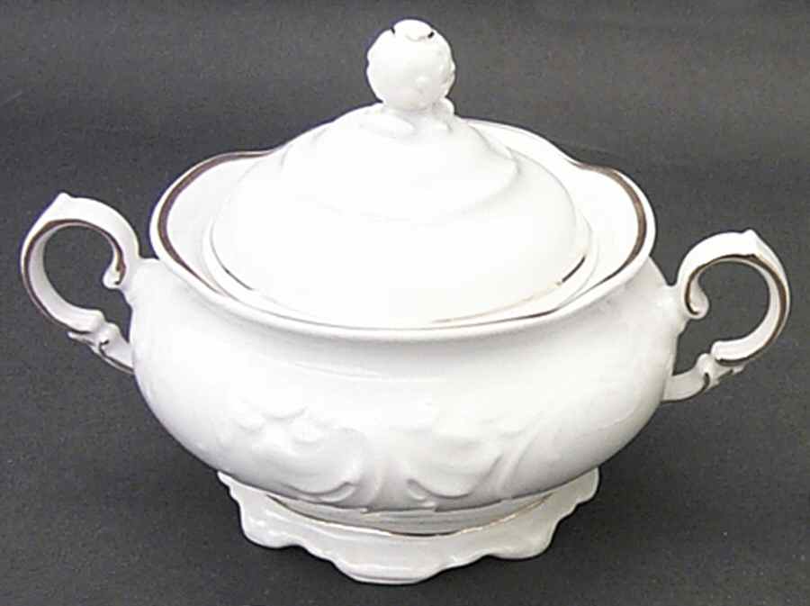 Golden Elegance Mini Sugar Bowl & Lid by Poland-1