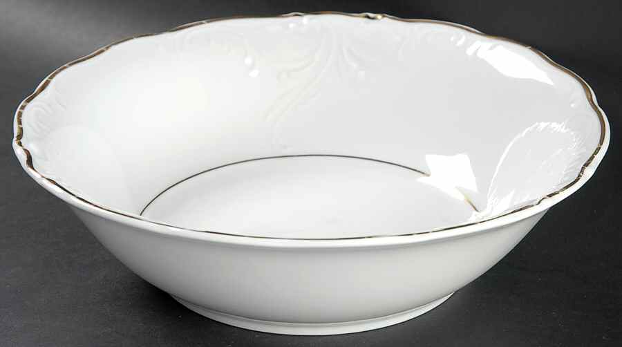 Golden Elegance 9" Round Vegetable Bowl by Poland-1