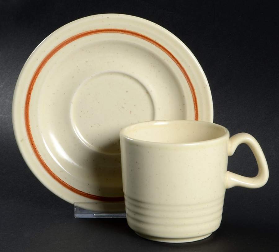 Delightful Flat Cup & Saucer Set by Andre Ponche-1