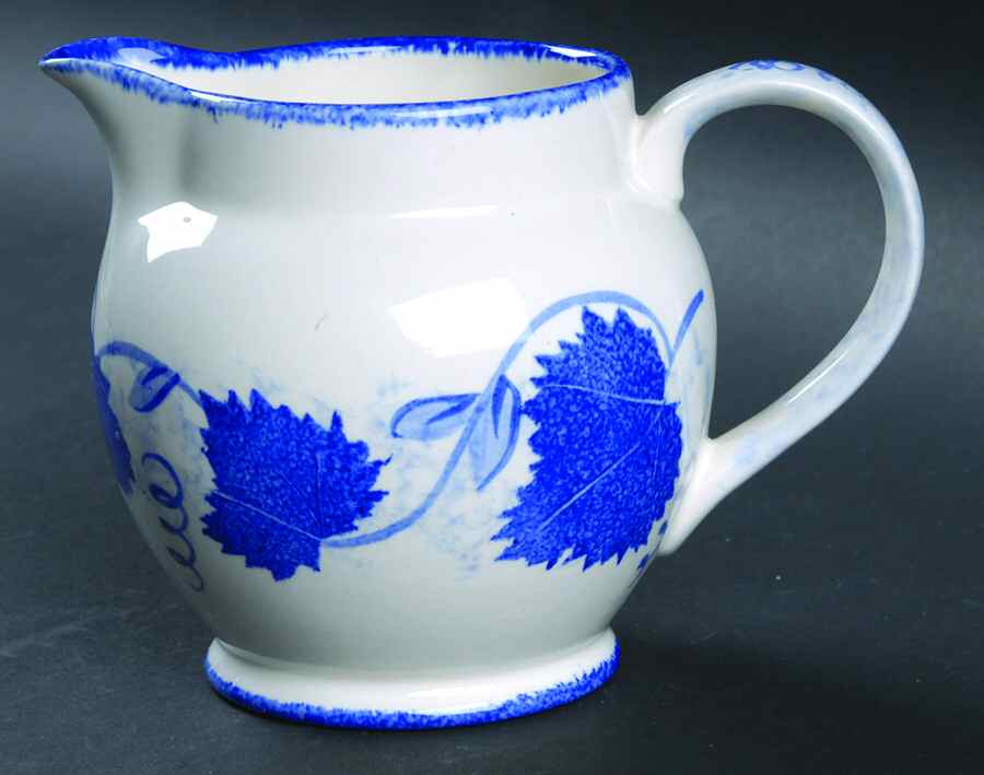 Blue Leaf Creamer by Poole Pottery-1