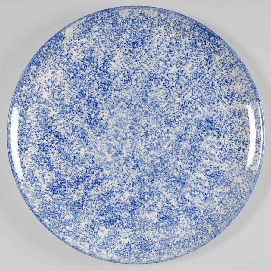 Blue Leaf Cake Plate by Poole Pottery-1