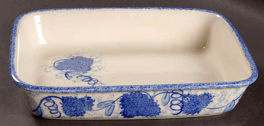 Blue Leaf 9" Lasagna by Poole Pottery-1