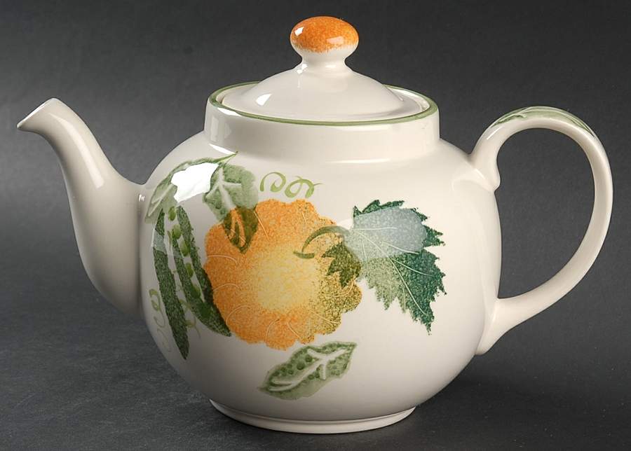 Calabash Teapot & Lid by Poole Pottery-1