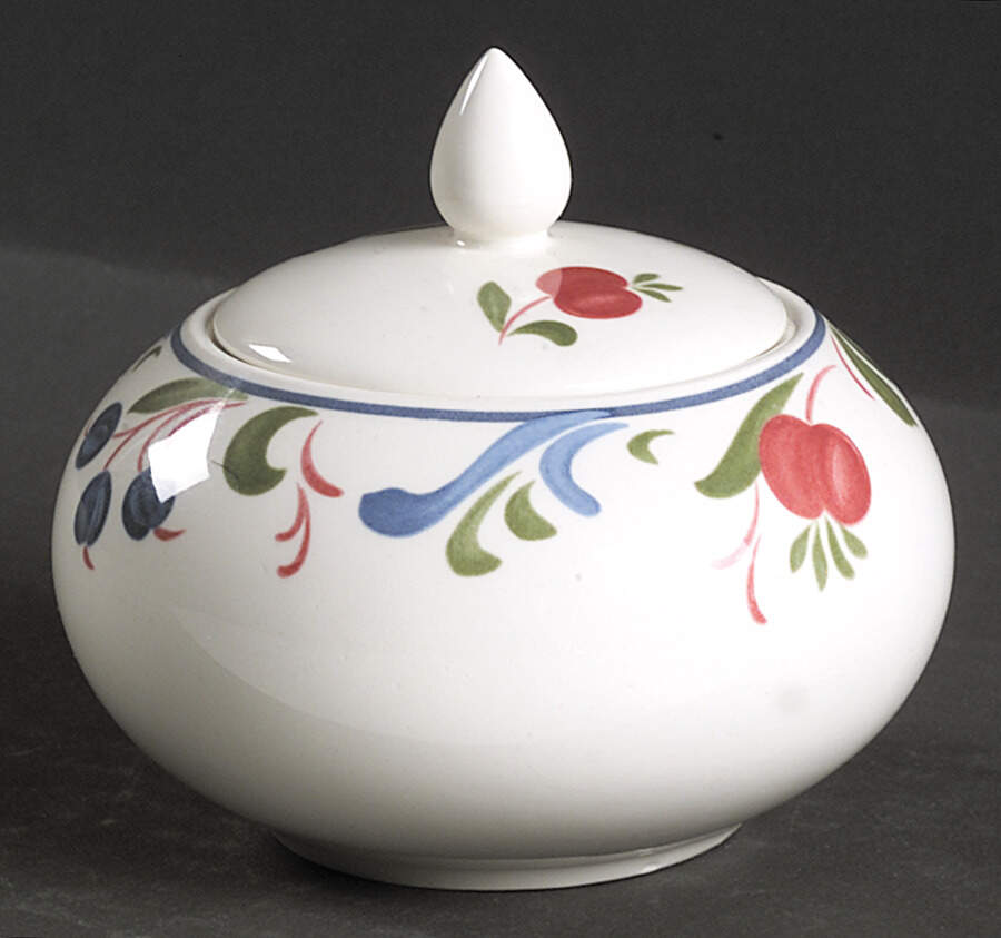 Cranborne Sugar Bowl & Lid by Poole Pottery-1
