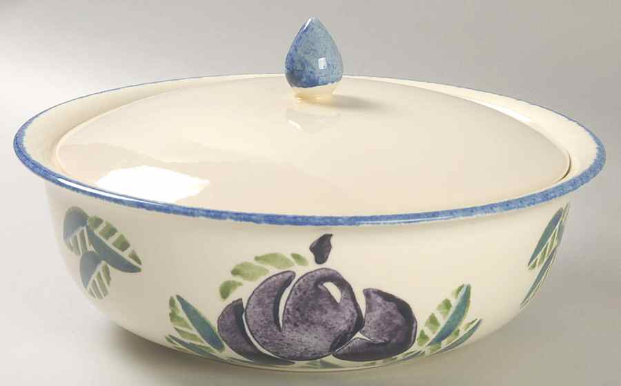 Dorset Fruit 2.5 Qt Round Covered Casserole by Poole Pottery-1