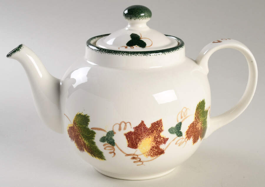 New England Teapot & Lid by Poole Pottery-1