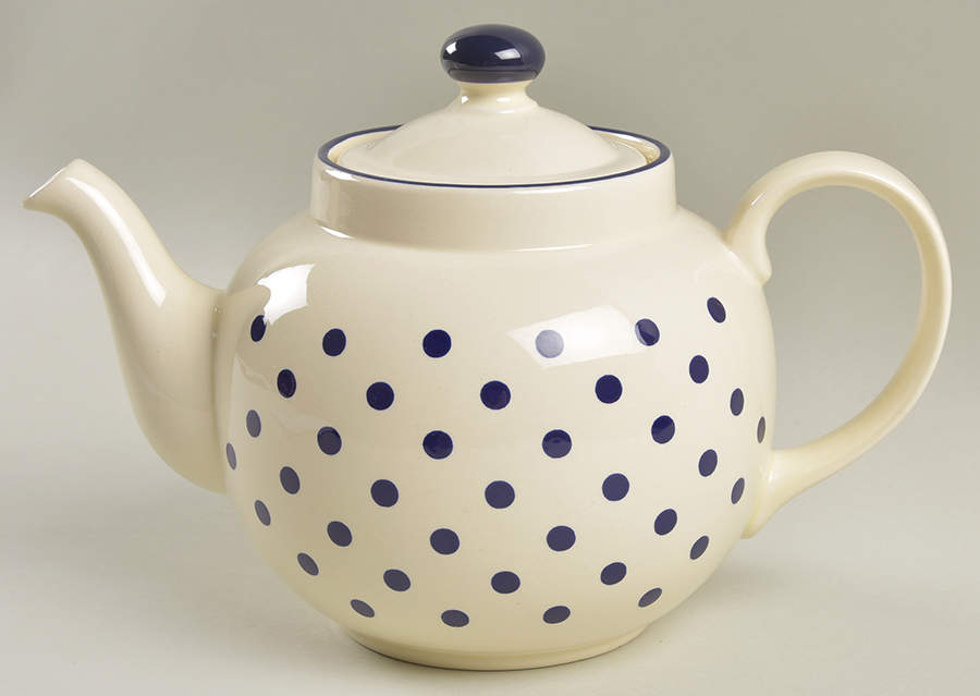 Polka Teapot & Lid by Poole Pottery-1