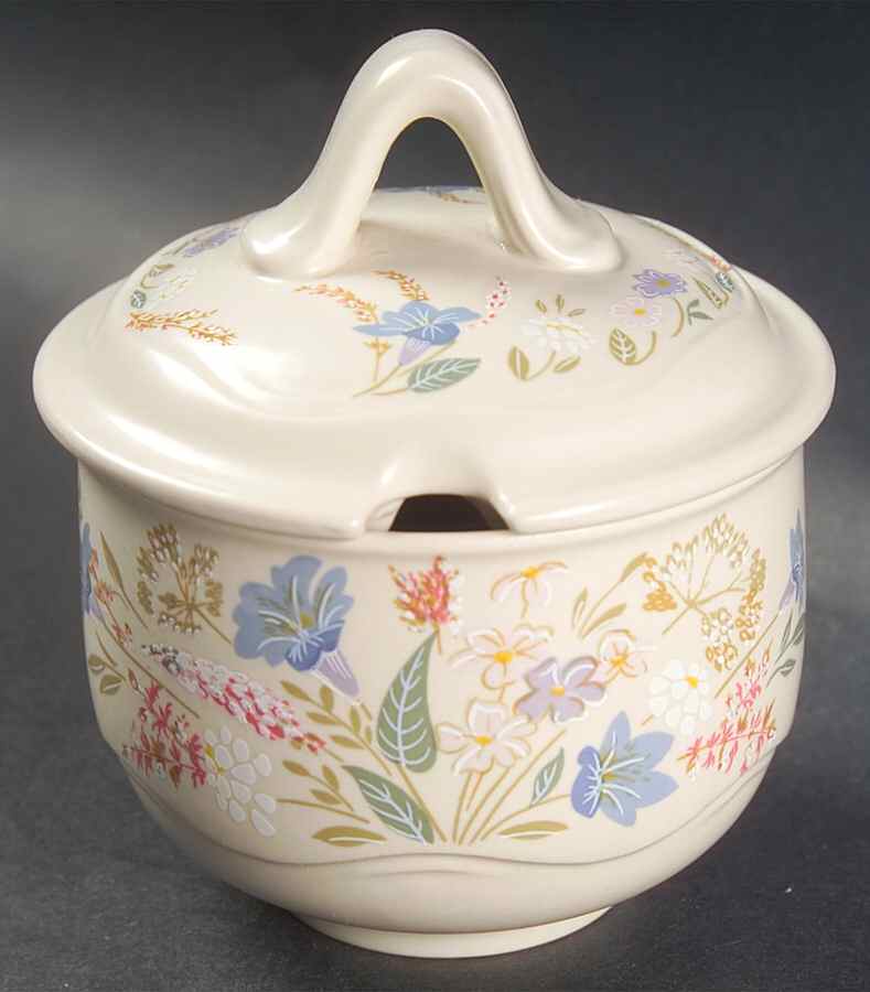 Springtime Sugar Bowl & Lid by Poole Pottery-1