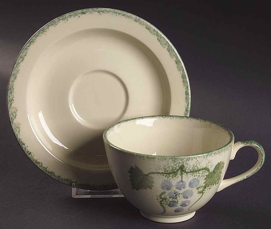Vineyard Breakfast Cup & Saucer Set by Poole Pottery-1