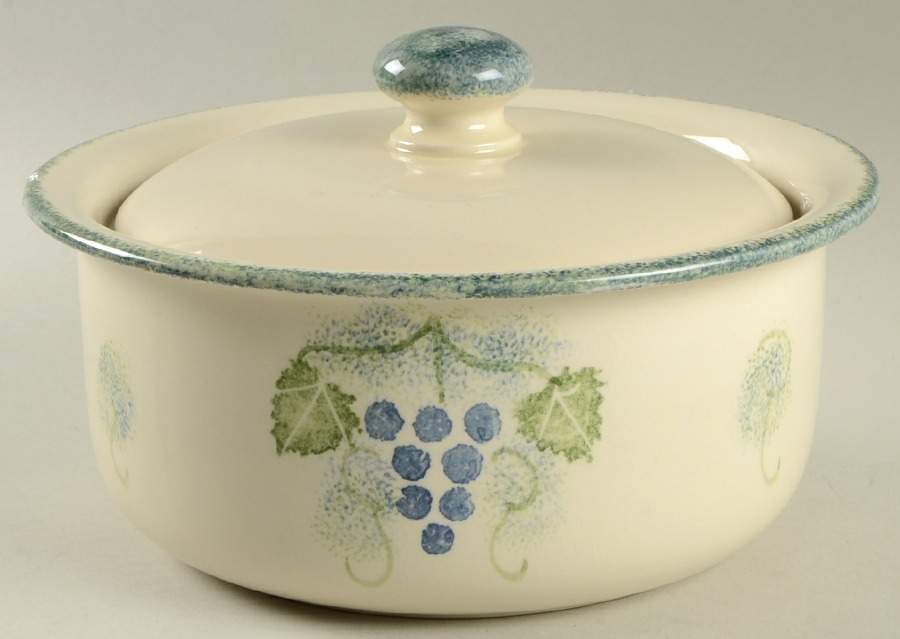Vineyard 1.5 Qt Round Covered Casserole by Poole Pottery-1
