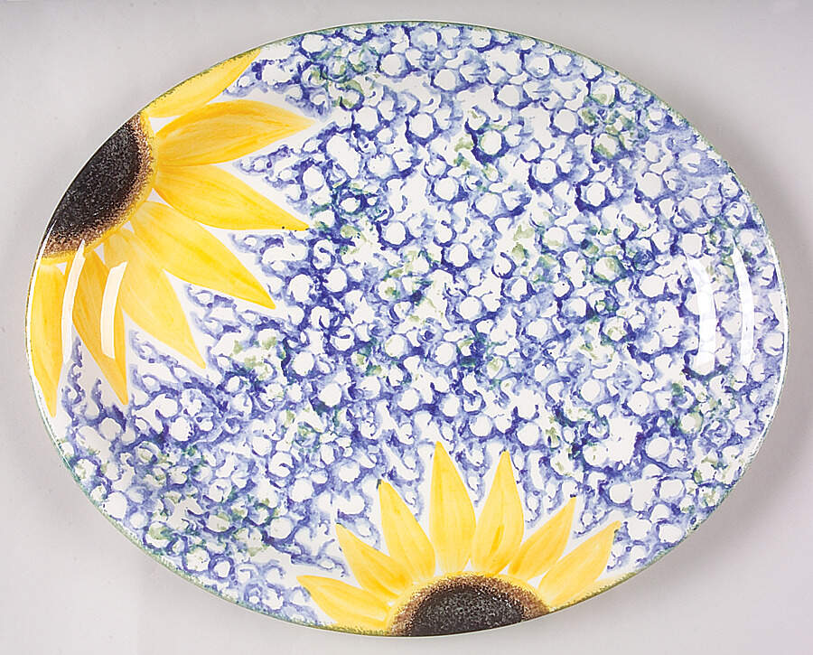 Vincent 14" Oval Serving Platter by Poole Pottery-1