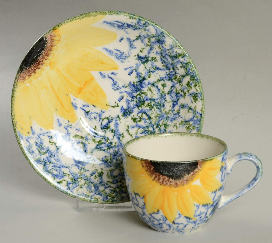 Vincent Flat Cup & Saucer Set by Poole Pottery-1