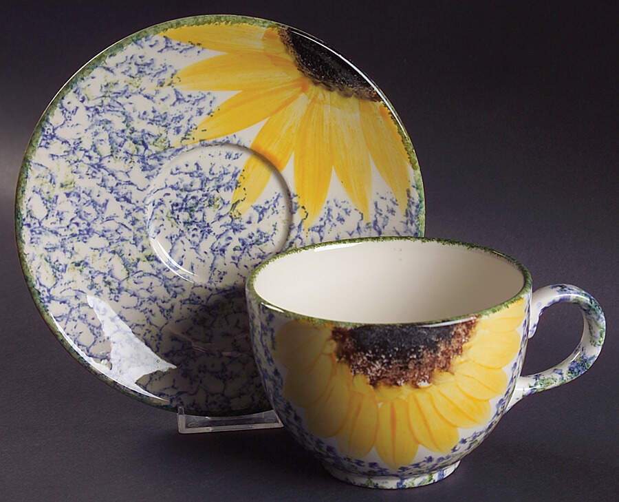 Vincent Jumbo Cup & Saucer Set by Poole Pottery-1