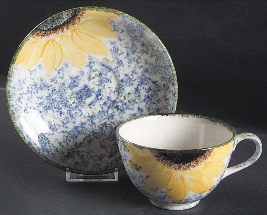 Vincent Flat Cup & Saucer Set by Poole Pottery-1