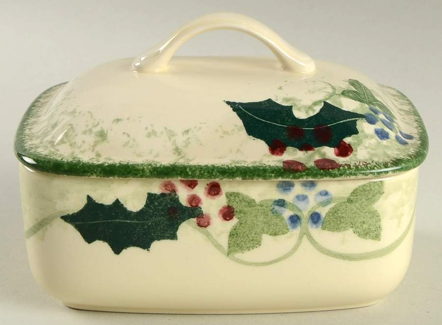Winter Vine Butter Box & Lid by Poole Pottery-1