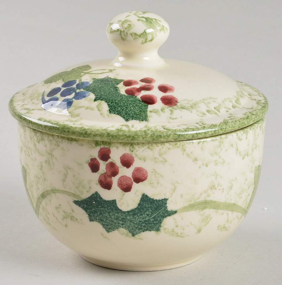 Winter Vine Sugar Bowl & Lid by Poole Pottery-1