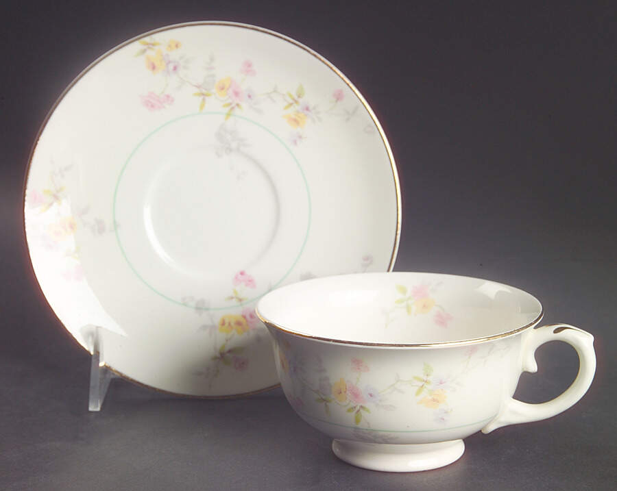1126 Footed Cup & Saucer Set by Pope Gosser-1