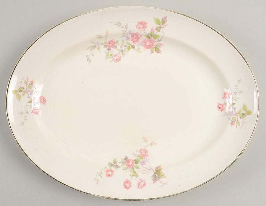 1163 11" Oval Serving Platter by Pope Gosser-1