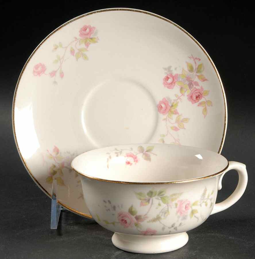 1163 Footed Cup & Saucer Set by Pope Gosser-1
