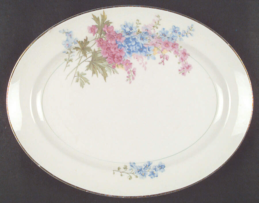 1197 15" Oval Serving Platter by Pope Gosser-1
