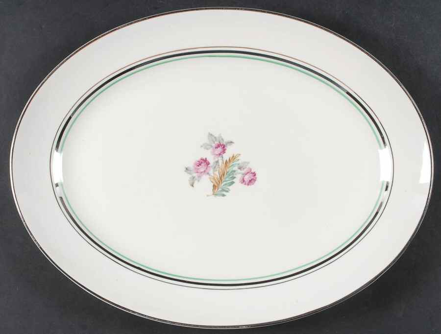 1219 15" Oval Serving Platter by Pope Gosser-1