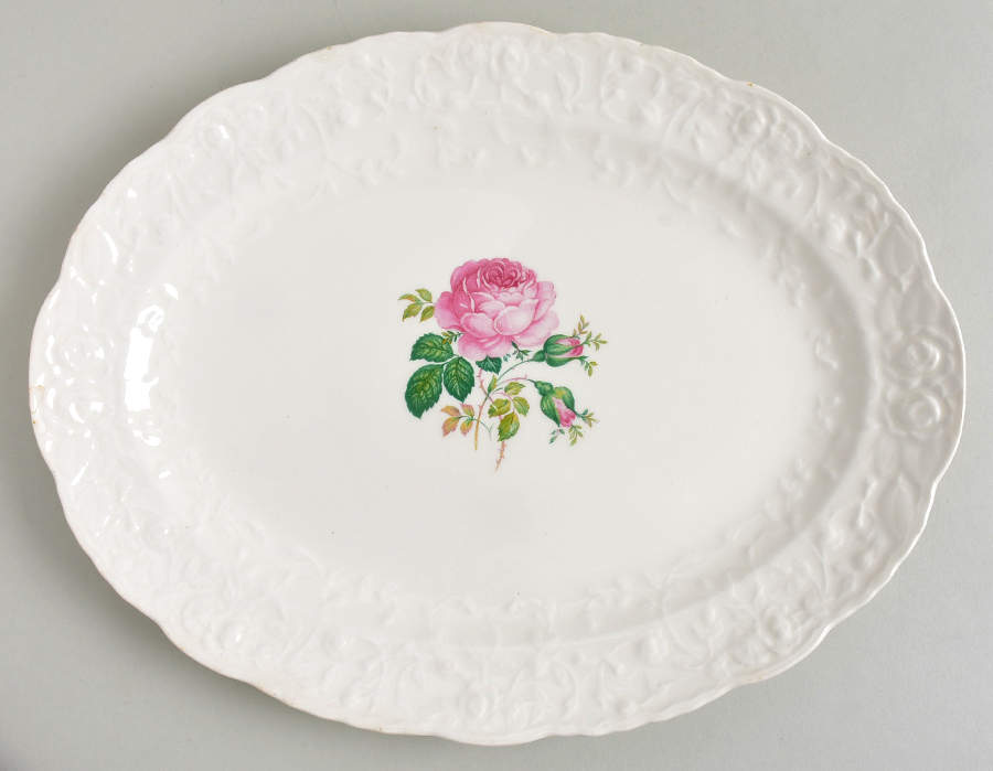 Bilton Rose 13" Oval Serving Platter by Pope Gosser-1