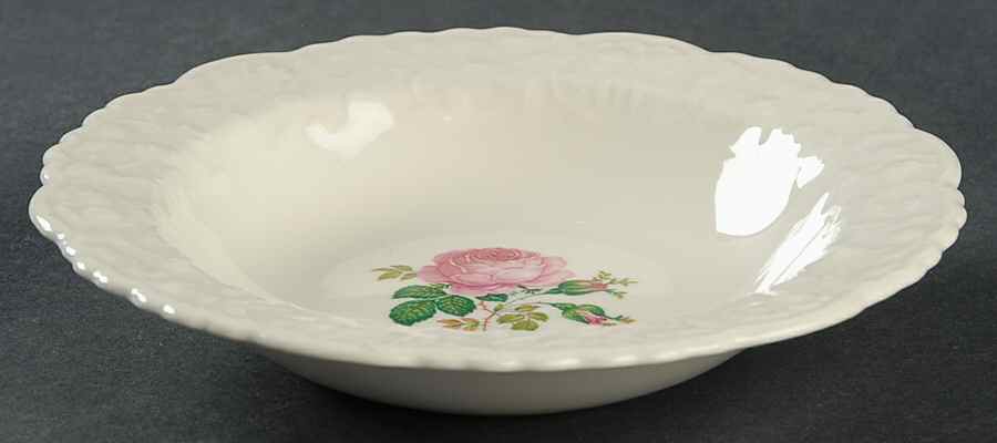 Bilton Rose Rim Fruit/Dessert (Sauce) Bowl by Pope Gosser-1