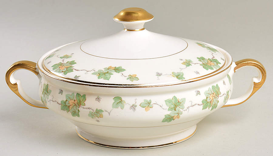 American Ivy Round Covered Vegetable by Pope Gosser-1