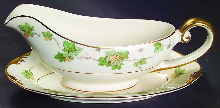 American Ivy Gravy Boat & Underplate/Relish by Pope Gosser-1