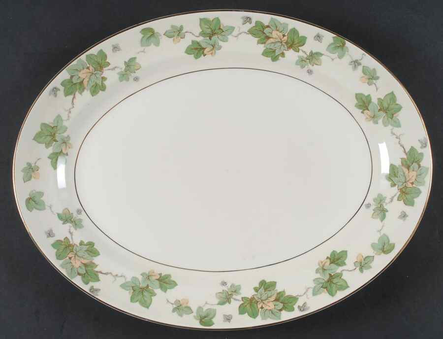American Ivy 15" Oval Serving Platter by Pope Gosser-1