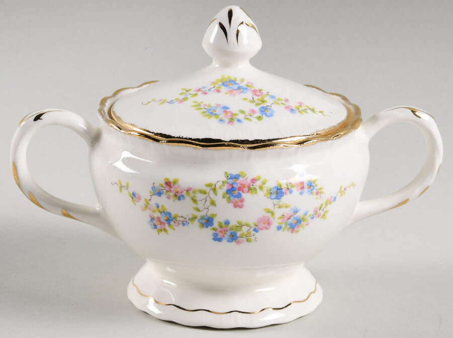 Blue Belle Sugar Bowl & Lid by Pope Gosser-1