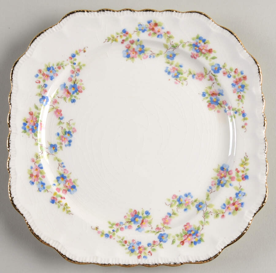 Blue Belle Square Salad Plate by Pope Gosser-1