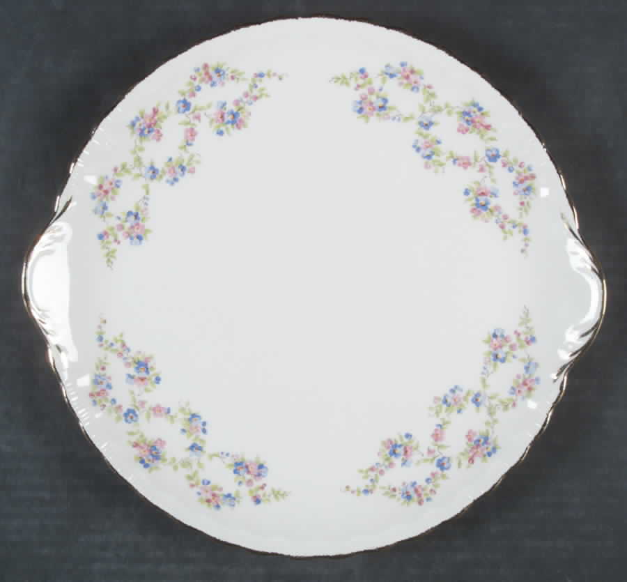 Blue Belle Handled Cake Plate by Pope Gosser-1