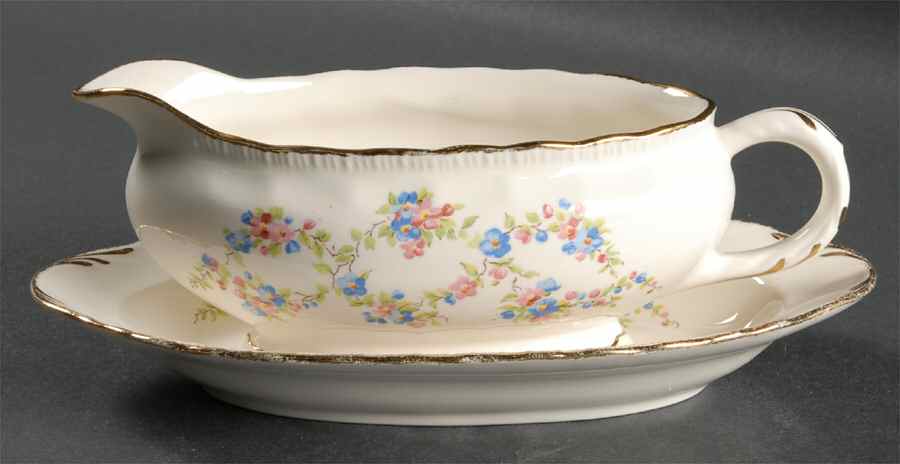 Blue Belle Gravy Boat & Underplate/Relish by Pope Gosser-1