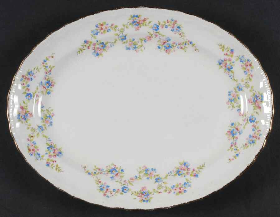 Blue Belle 11" Oval Serving Platter by Pope Gosser-1