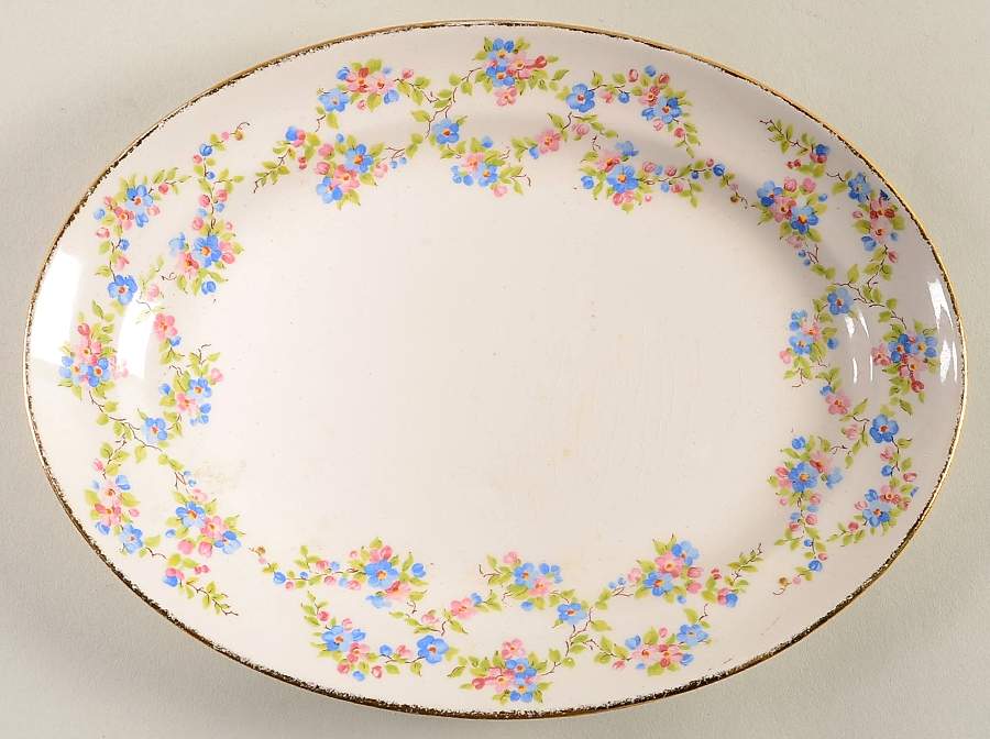 Blue Belle 9" Oval Serving Platter by Pope Gosser-1