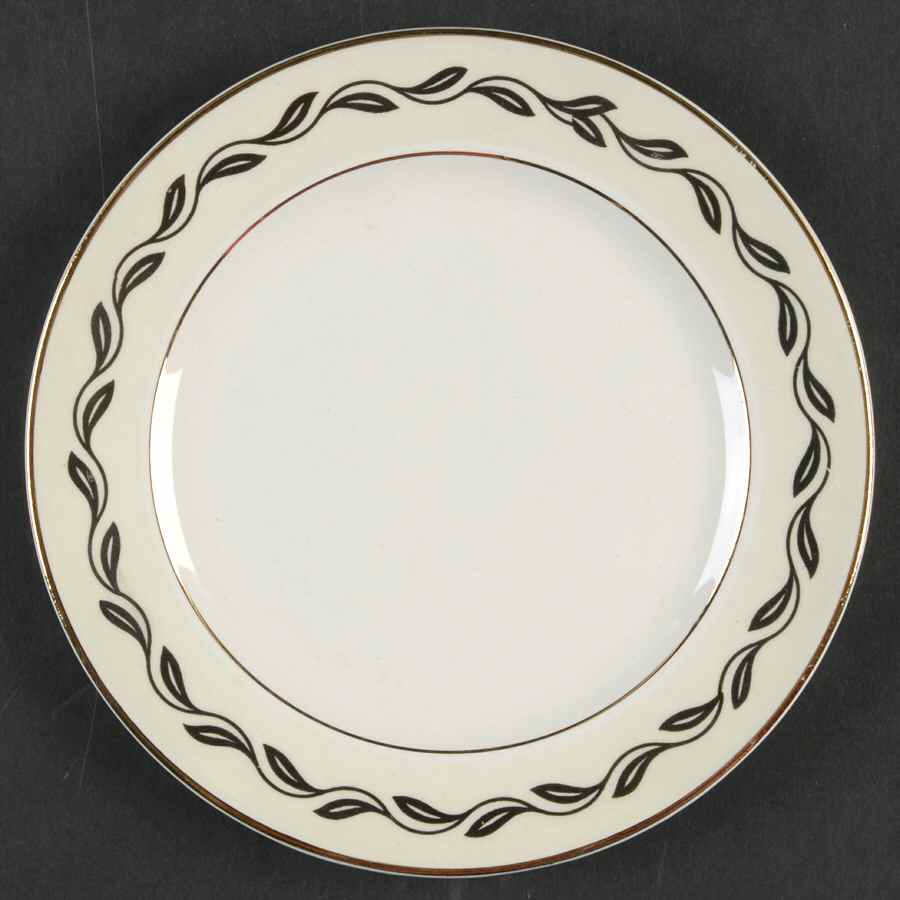 Black Laurel Bread & Butter Plate by Pope Gosser-1