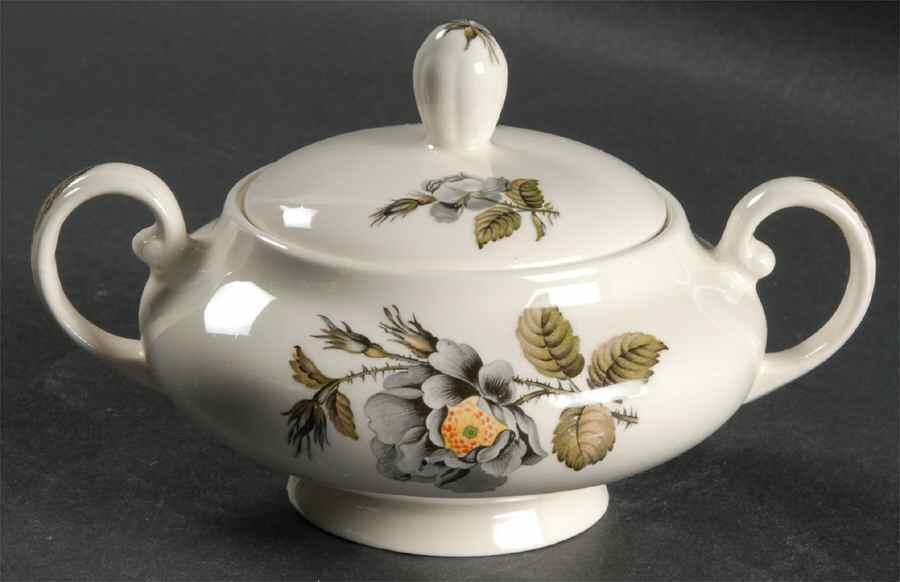 Black Rose Sugar Bowl & Lid by Pope Gosser-1