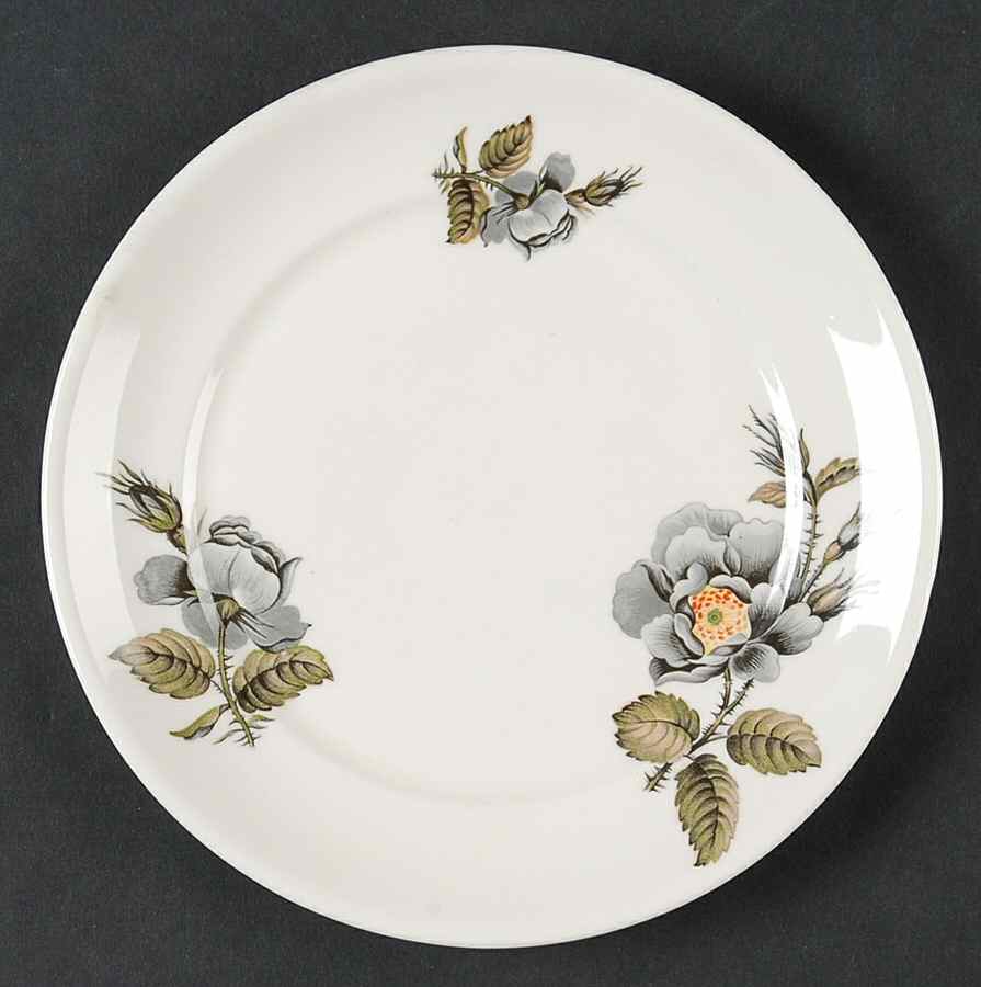 Black Rose Bread & Butter Plate by Pope Gosser-1
