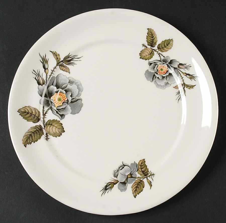 Black Rose Salad Plate by Pope Gosser-1