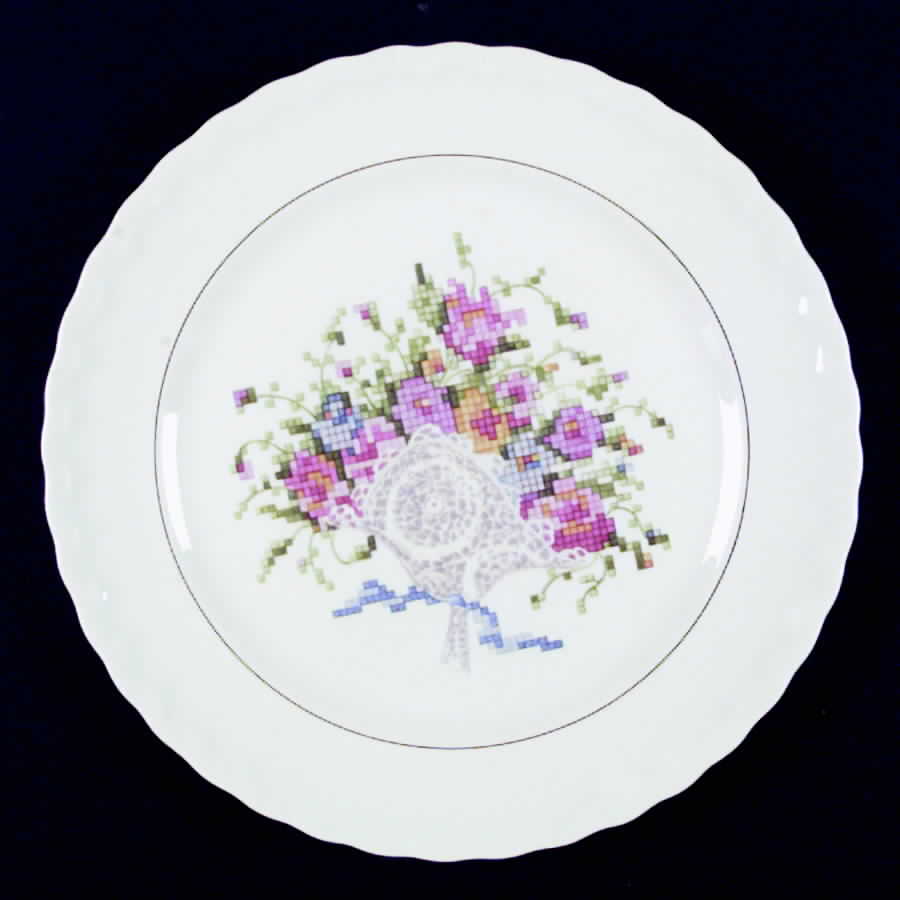 Bridal Bouquet Dinner Plate by Pope Gosser-1