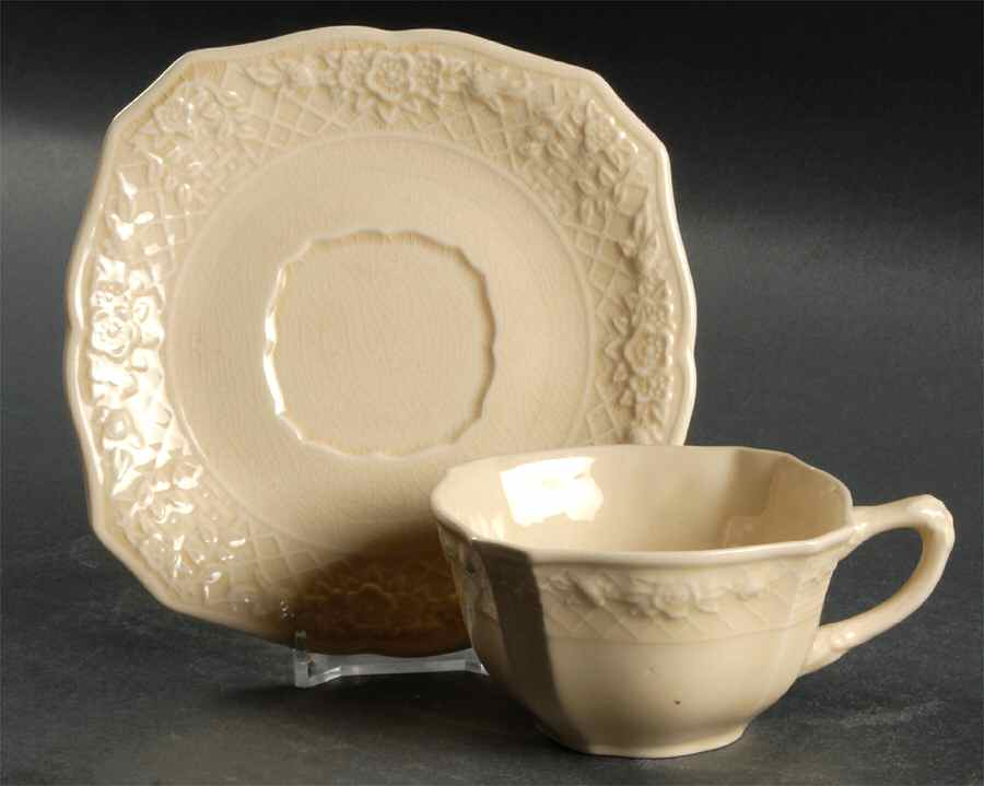 Briar Rose Flat Cup & Saucer Set by Pope Gosser-1