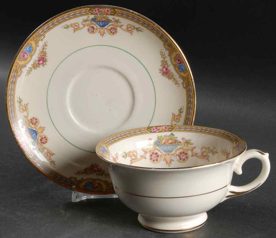 Carlyle Footed Cup & Saucer Set by Pope Gosser-1