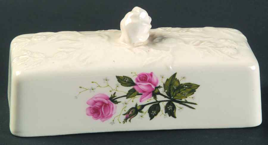 Cathay Rose Lid for 1/4 Lb Butter by Pope Gosser-1
