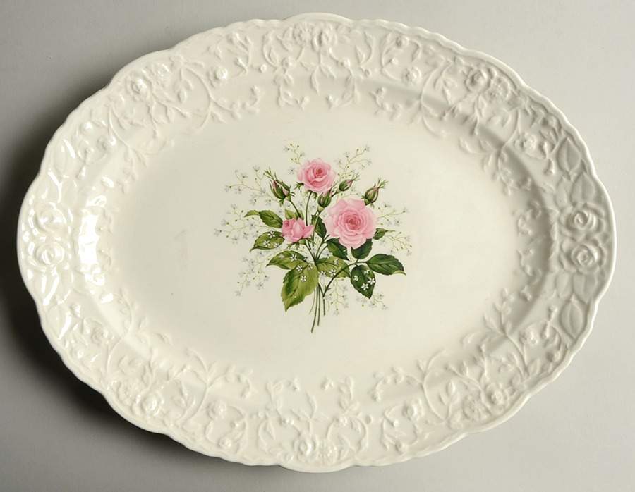 Cathay Rose 13" Oval Serving Platter by Pope Gosser-1