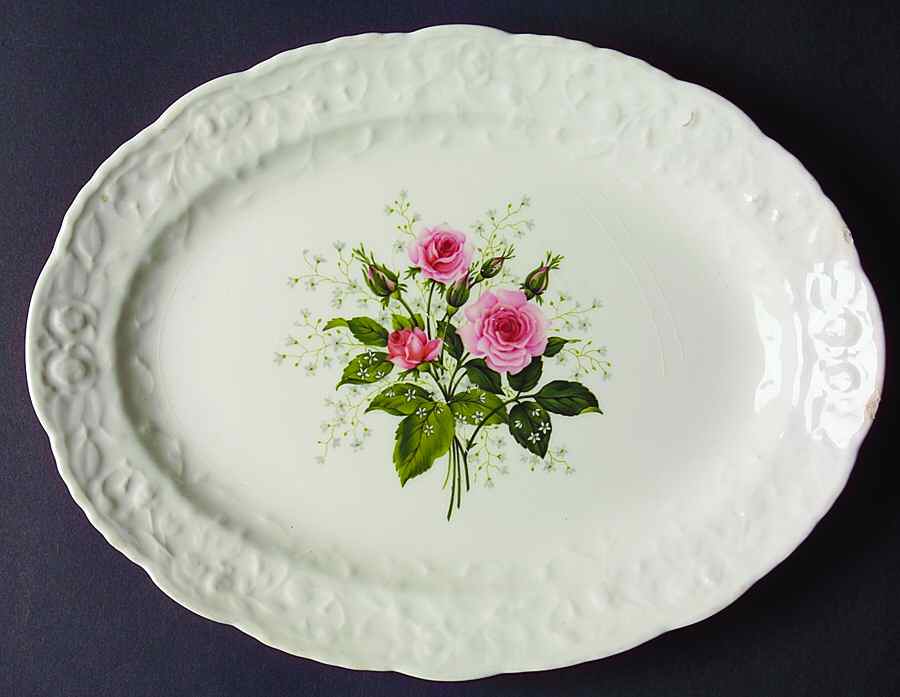 Cathay Rose 11" Oval Serving Platter by Pope Gosser-1