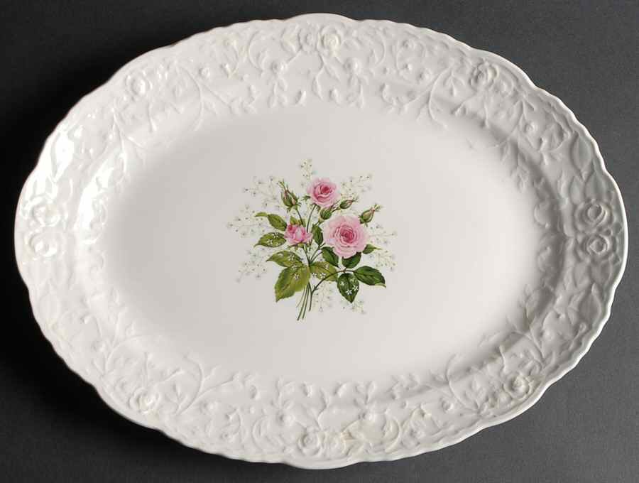 Cathay Rose 15" Oval Serving Platter by Pope Gosser-1